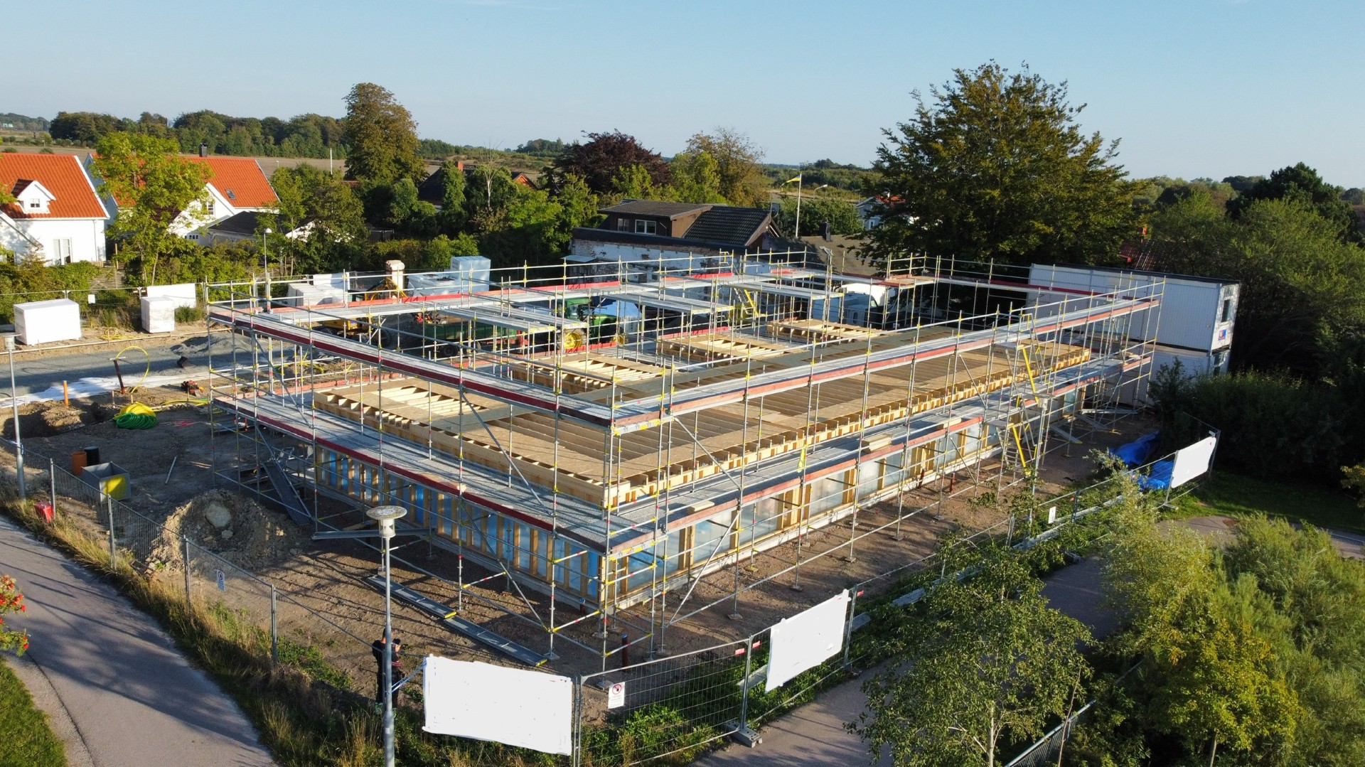 Byggställning för nybyggnation