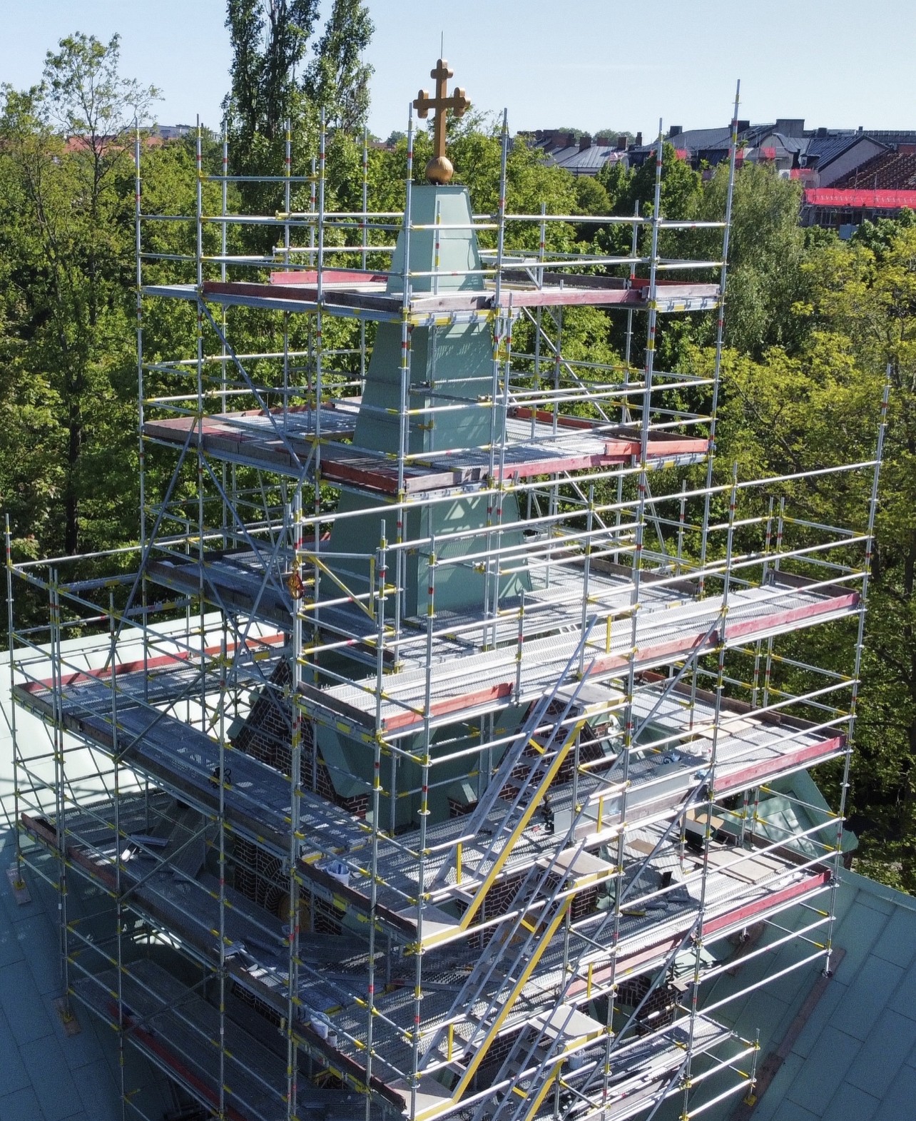 Byggställning i Skåne
